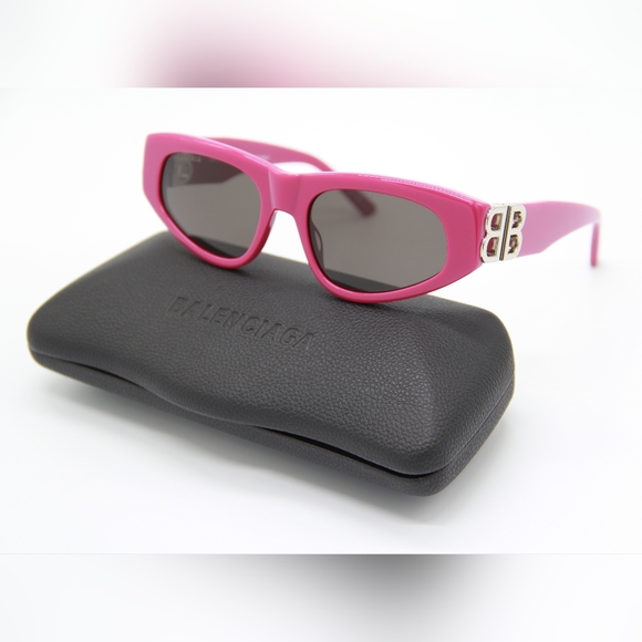 NEW BALENCIAGA SUNGLASSES BB0095S 017 PINK UNISEX  EYEWEAR - Picture 1 of 12